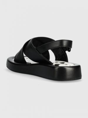 Sandale din piele Love Moschino negru