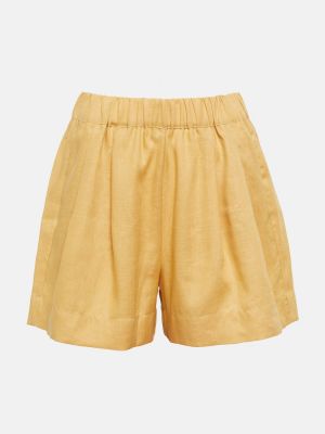 Pantalones cortos de lino Asceno beige