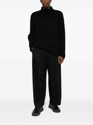 Vlněný svetr Yohji Yamamoto černý