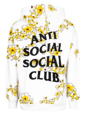 Kapučdžemperis ar apdruku Anti Social Social Club balts