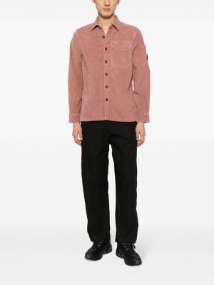 Bavlněná manšestrová košile C.p. Company růžová