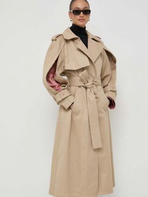 Béžový kabát Victoria Beckham