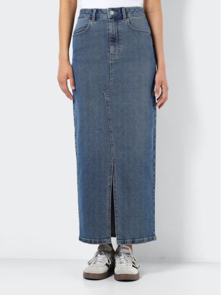 Priliehavá džínsová sukňa Noisy May modrá