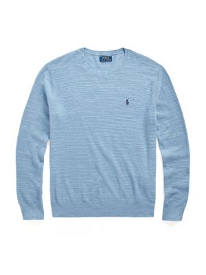 Sweter elegancki Ralph Lauren niebieski