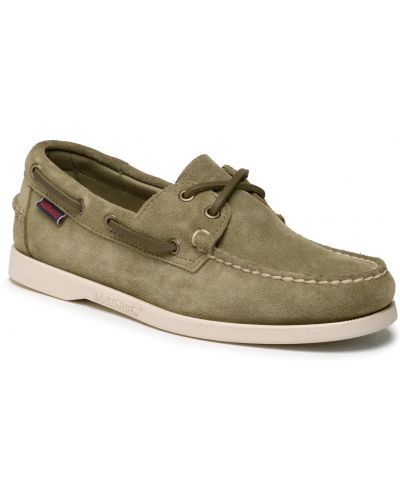 Mokasyny SEBAGO - Portland Flesh Out 7111PTW Green Military/Brown Oliva 909