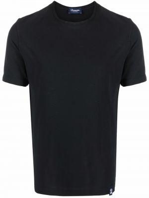 Памучна тениска Drumohr черно