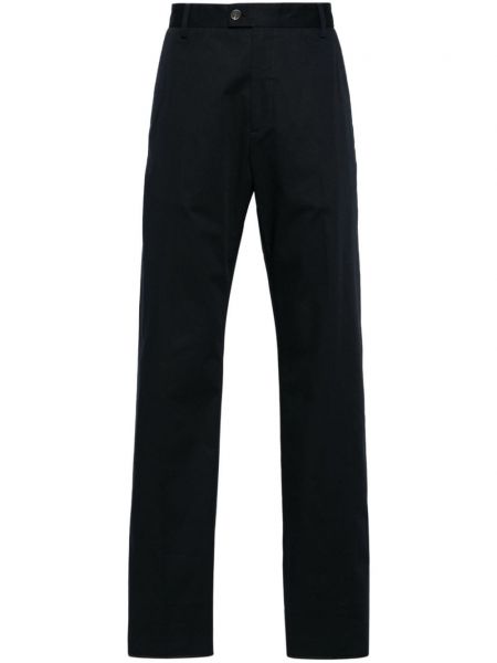 Pantalon droit en coton Alexander Mcqueen bleu