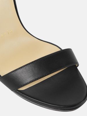 Kožené sandály Christian Louboutin černé