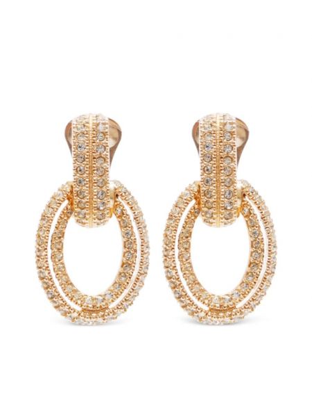 Boucles d'oreilles à clips plaquées or Christian Dior Pre-owned doré