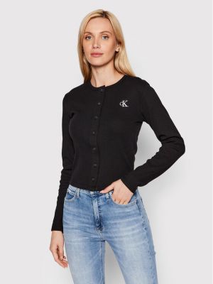 Kardiganas slim fit Calvin Klein Jeans juoda