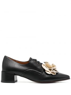 Pantofi loafer din piele cu model floral Chie Mihara negru