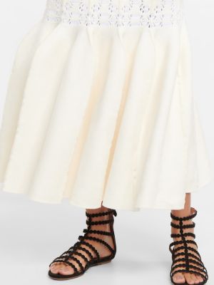Кадифена макси рокля Alaã¯a бяло
