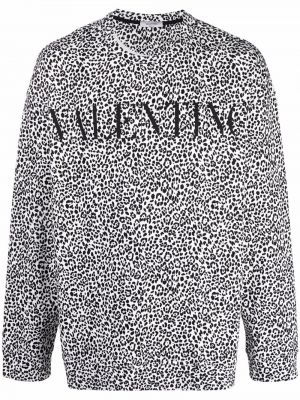 Leopard trykt sweatshirt Valentino hvit