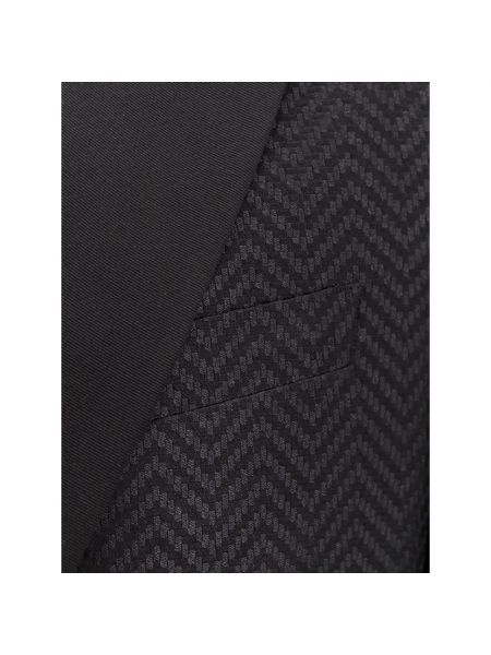 Blazer de seda con estampado geométrico Corneliani negro