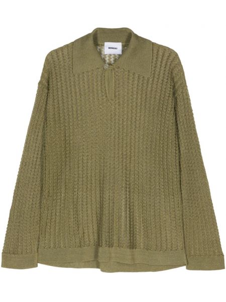 Długi sweter Bonsai zielony