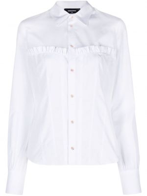 Bavlněná košile Dsquared2 bílá