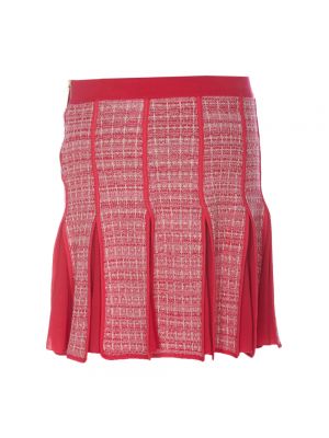 Mini falda de tweed Elisabetta Franchi rosa