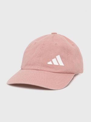 Bombažna kapa Adidas roza