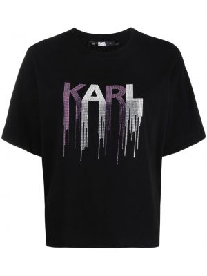 Tričko s potlačou Karl Lagerfeld čierna