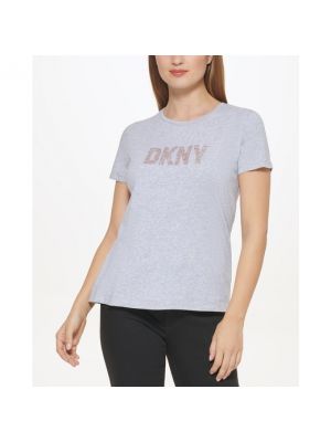 Camiseta manga corta de cuello redondo Dkny rosa