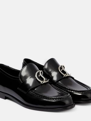 Černé kožené loafers Christian Louboutin