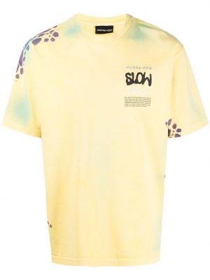 Camiseta con estampado Mauna Kea amarillo