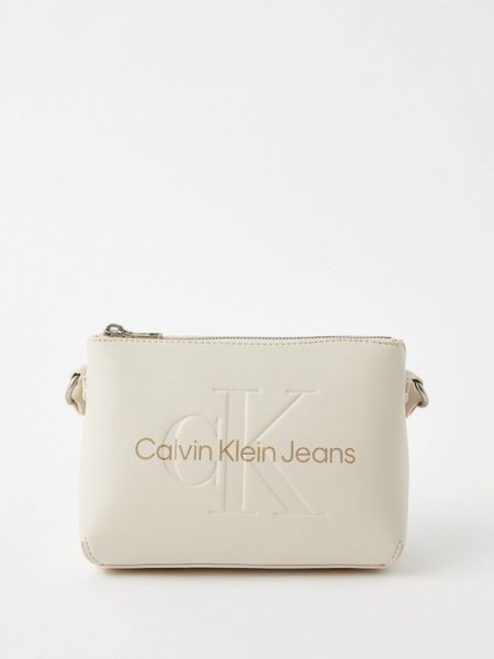 Сумка через плечо Calvin Klein Jeans бежевая