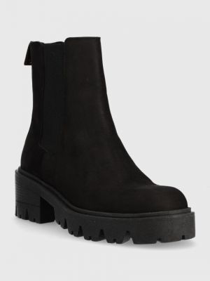 Čizmice od brušene kože s platformom Charles Footwear crna