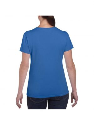 Хлопковая базовая футболка с коротким рукавом Gildan синяя