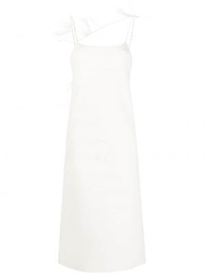 Вечерна рокля с пера Jil Sander бяло