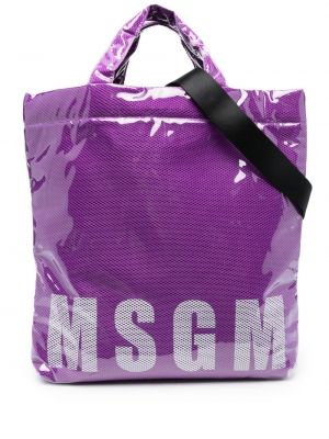 Trykt shoppingbag Msgm lilla