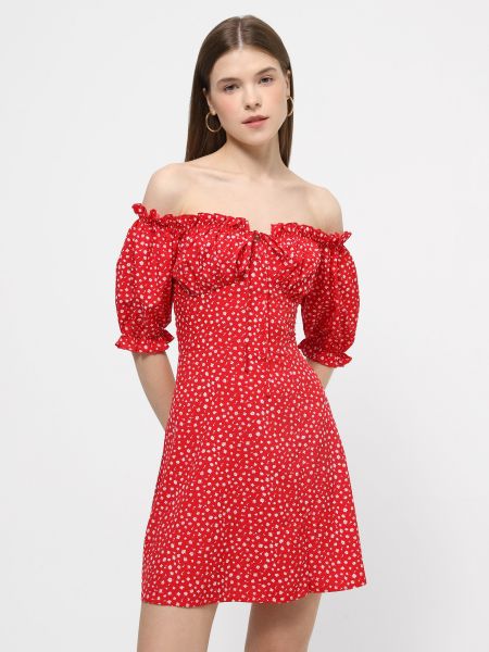 Сукня міні з віскози Braska червона