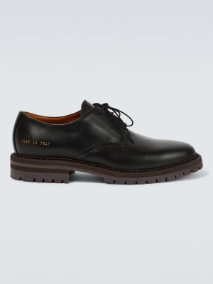 Кожени обувки в стил дерби Common Projects черно