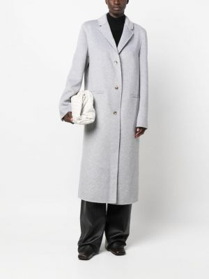 Kašmírový vlněný kabát Loulou Studio šedý