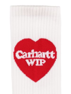 Skarpety w serca Carhartt Wip białe