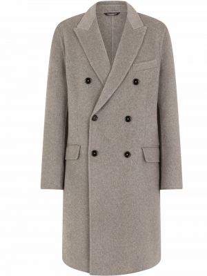 Кашмирено палто Dolce & Gabbana сиво