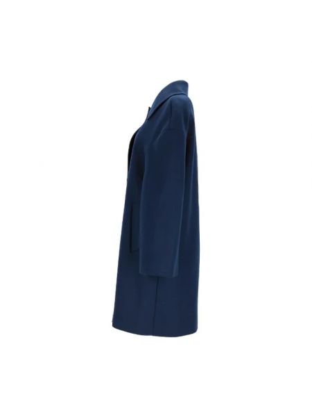Płaszcz wełniany Jil Sander Pre-owned niebieski
