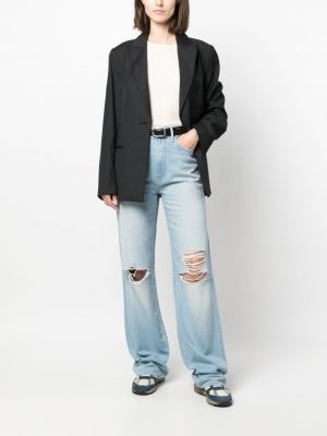 Distressed straight jeans mit absatz Mother