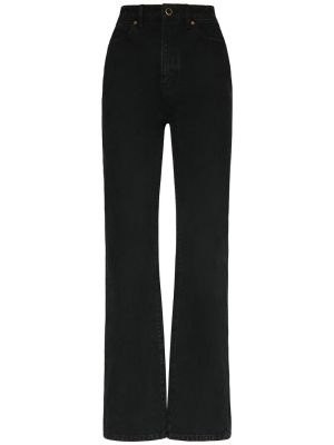 Straight fit džíny s vysokým pasem Khaite černé