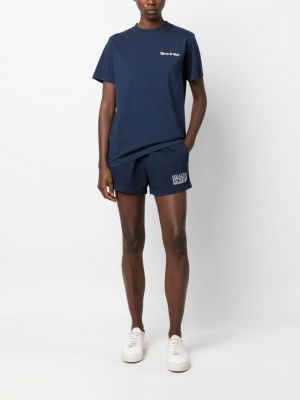 Shorts de sport à imprimé Sporty & Rich bleu