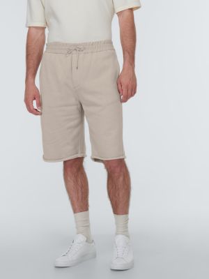 Shorts en coton Saint Laurent beige