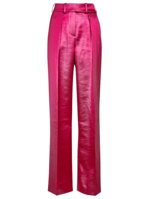 Сатиновые брюки на шпильке Alexandre Vauthier, розовые