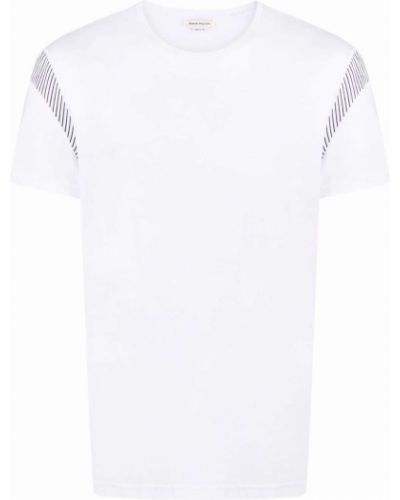 Camiseta a rayas Alexander Mcqueen blanco