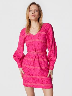 Коктейлна рокля Naf Naf розово