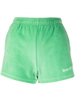 Pantaloni scurți din bumbac Sporty & Rich verde