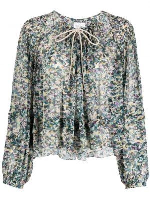 Bluză cu model floral cu imagine Isabel Marant Etoile verde