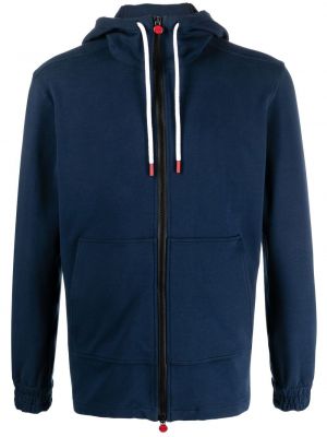 Blixtlås hoodie Kiton blå