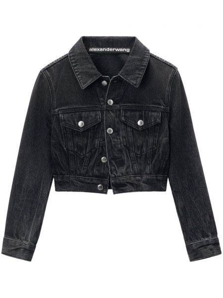 Alexander Wang veste courte en jean gris