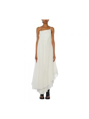 Sukienka długa asymetryczna Marc Le Bihan biała