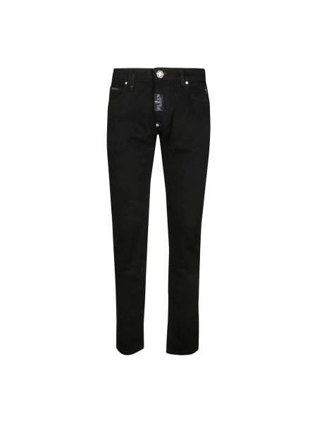 Czarne proste jeansy Philipp Plein